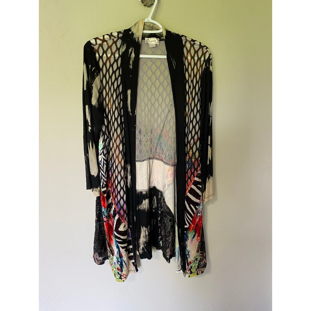 Kamana Boho Hippie Artsy Art Teacher Mixed Media Cardigan XL